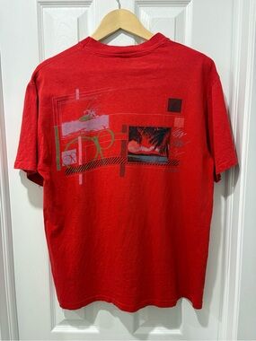 Vintage 1980s Ocean Pacific Men's T-Shirt Large surf red